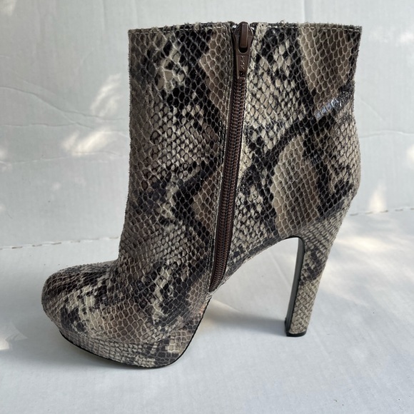 Heeled Snake Skin Booties - Picture 6 of 8